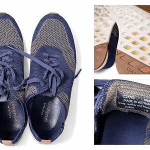 Cole Haan Navy Knit Sneakers